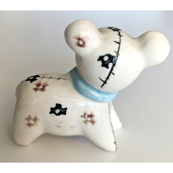 Vintage Ceramic Patchwork Lamb / Sheep Made in Japan - Picture 3 of 5